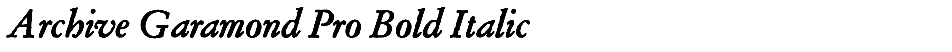 Archive Garamond Pro Bold Italic